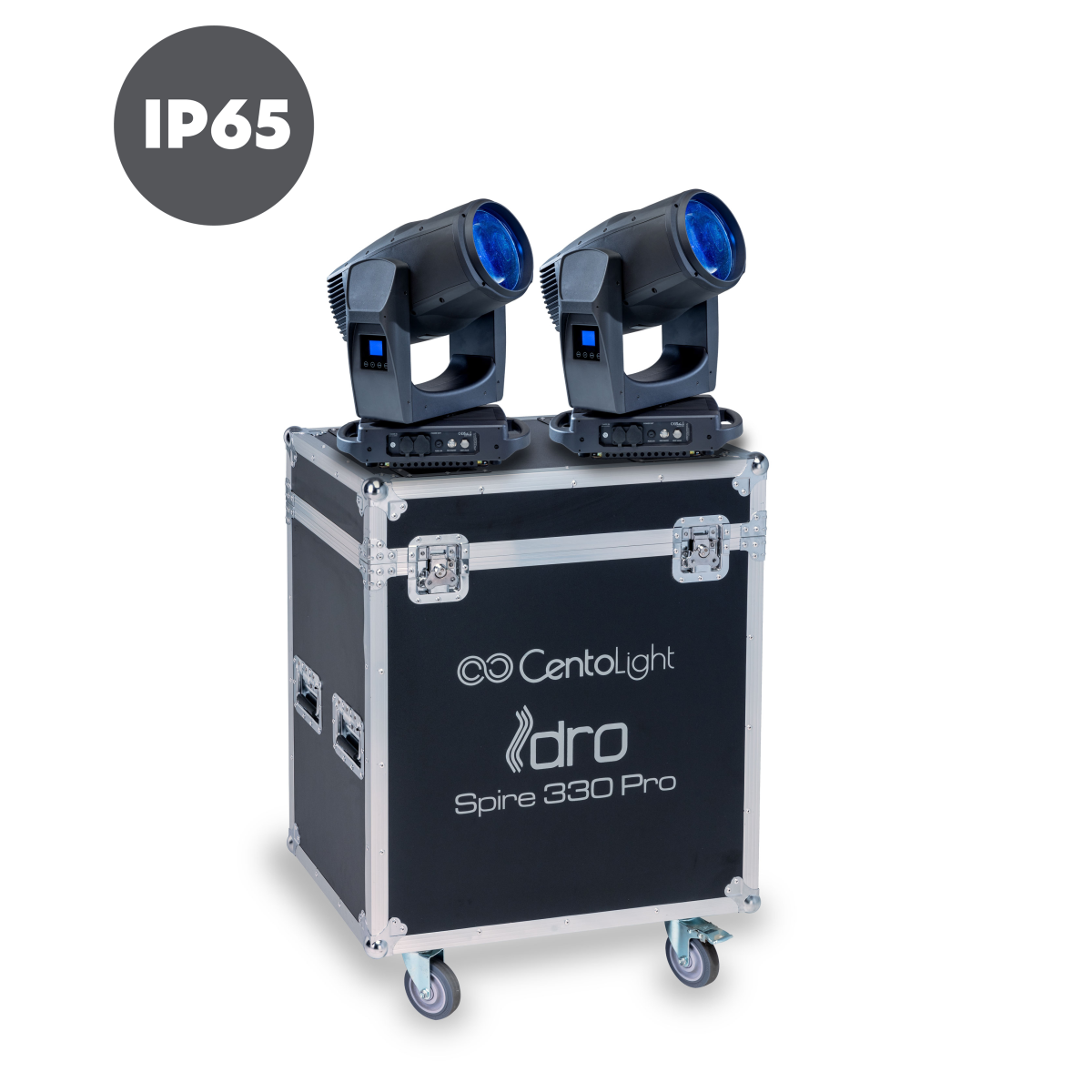 IDRO SPIRE 330 SET Flight Case'li iki adet IP66 Beam/Wash moving head seti