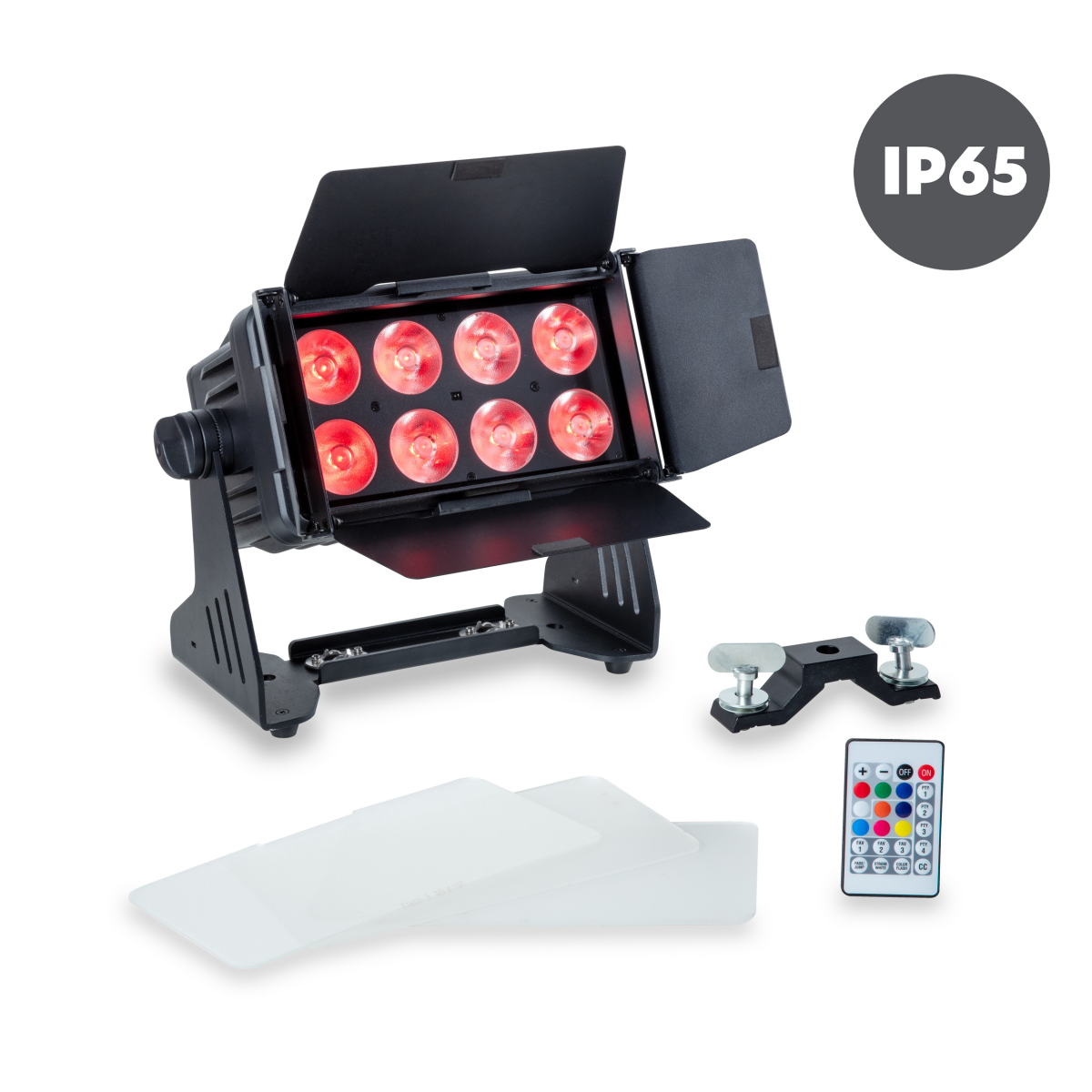 MOODMASTER 8 IP65 korumalı, 8 × 15 W bataryalı wash projektör