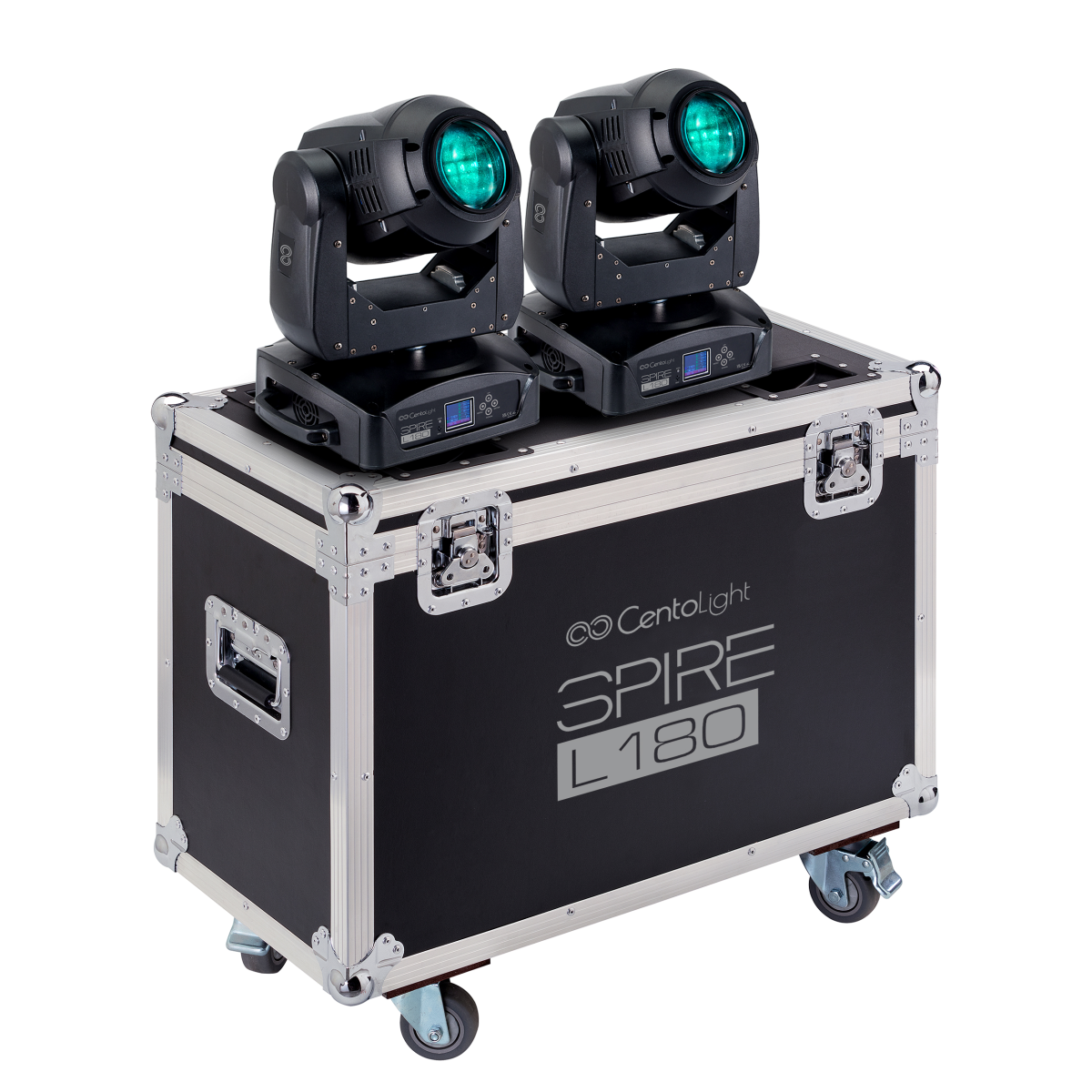 SPIRE L180 SET Flight Case'li iki adet 180 W LED'li Beam moving head seti