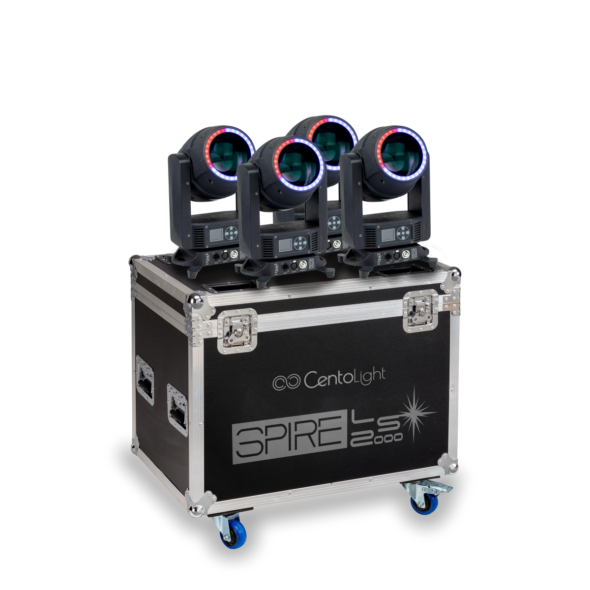 SPIRE LS2000-SET Flight Case'li dört adet lazer kaynaklı Beam moving head seti