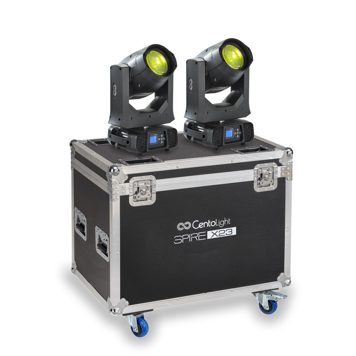 SPIRE X23-SET Flight Case'li iki adet 230 W deşarj lambalı Beam moving head seti