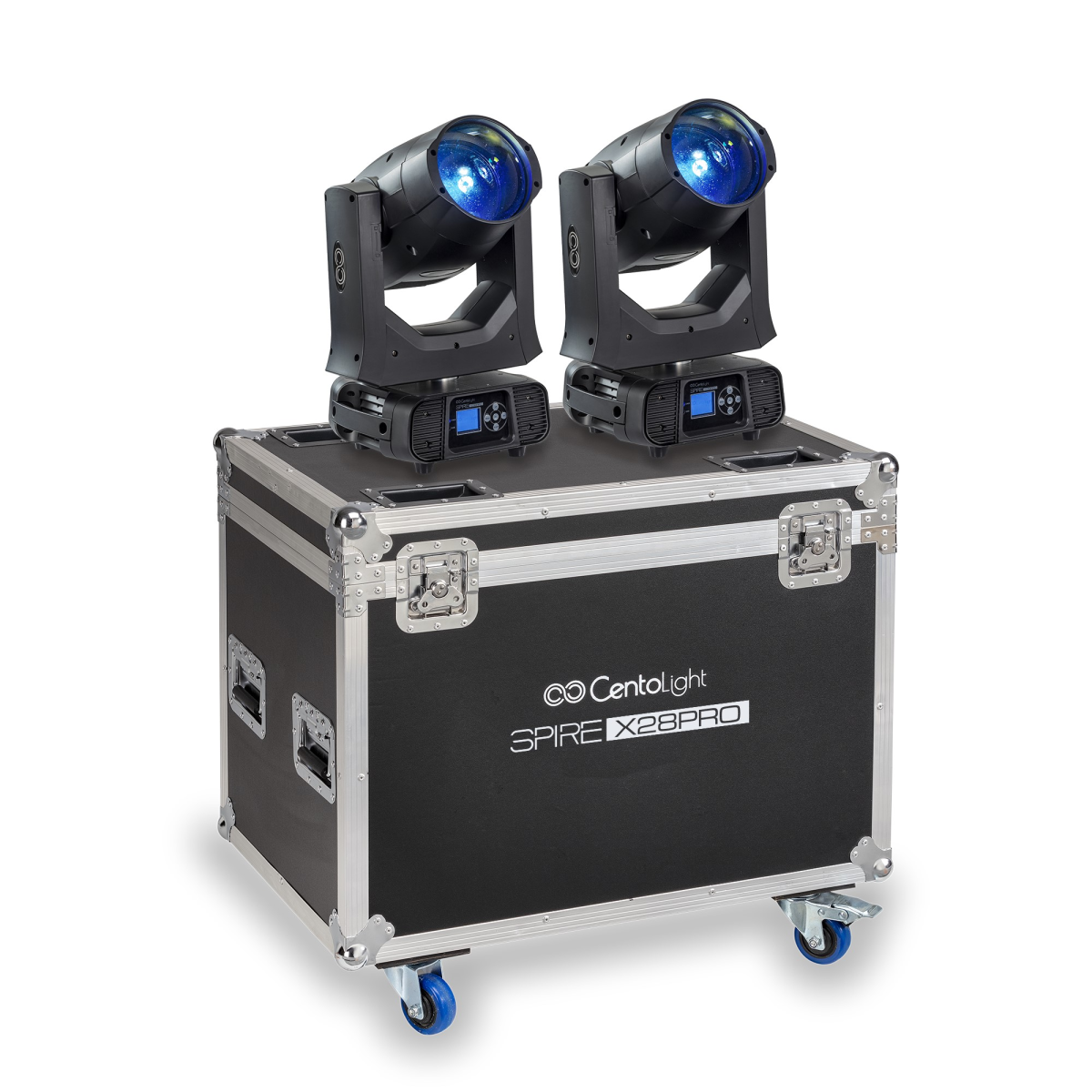 SPIRE X28 PRO-SET Flight Case'li iki adet 280 W deşarj lambalı Beam moving head seti